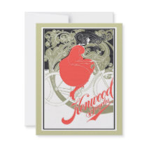 Kenwood Bicycles Art Nouveau invitations by ArtNouveauDaz Kenwood Bicycles Art Nouveau invitations