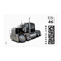 Kenworth w900 Black Truck Postage