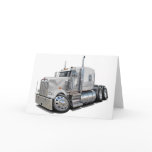 Kenworth w900 White Truck Greeting Cards