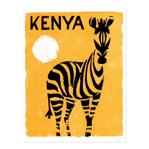 Kenya Africa Vintage Travel Poster Restored Postcard Zazzle
