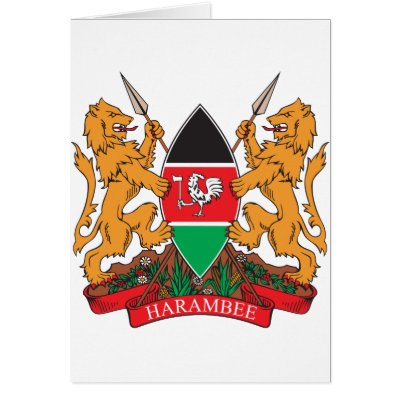 Kenya Coat Of Arms Card by teyes143