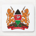 Kenya Coat of Arms Mousepad by FlagTshirts Kenya Coat of Arms Mousepad