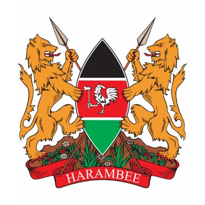 Kenya Coat Of Arms Tshirt by teyes143