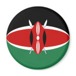 Kenya Fisheye Flag Magnet