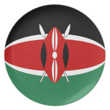 Kenya Fisheye Flag Plate