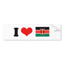 Kenya Flag bumper stickers