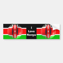 Kenya Flag Bumper Sticker