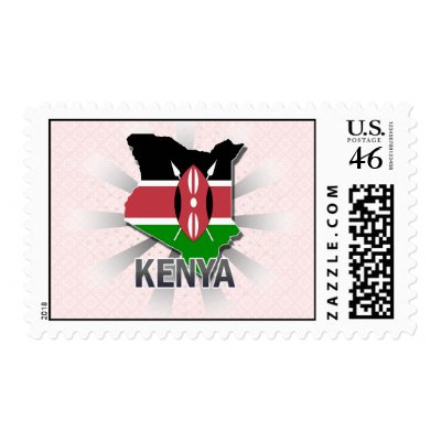 Kenya Flag Map 2.0 Postage