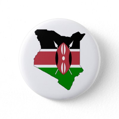 Kenya Flag Map full size Pin