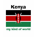 Kenya Flag Map Text Ladies Baby Doll