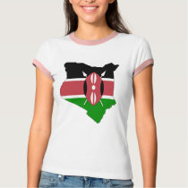 Kenya flag map t-shirts by FlagStore Kenya flag map t-shirts