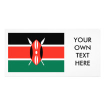 Kenya Flag Customized Photo Card