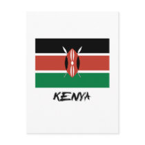 Kenya Flag postcards