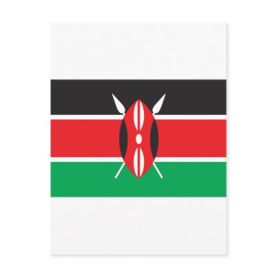 Kenya Flag Post Cards by teyes143