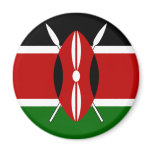 Kenya Flag Shirt Fridge Magnet