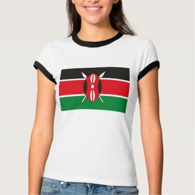 Kenya Flag T-shirt by FlagTshirts