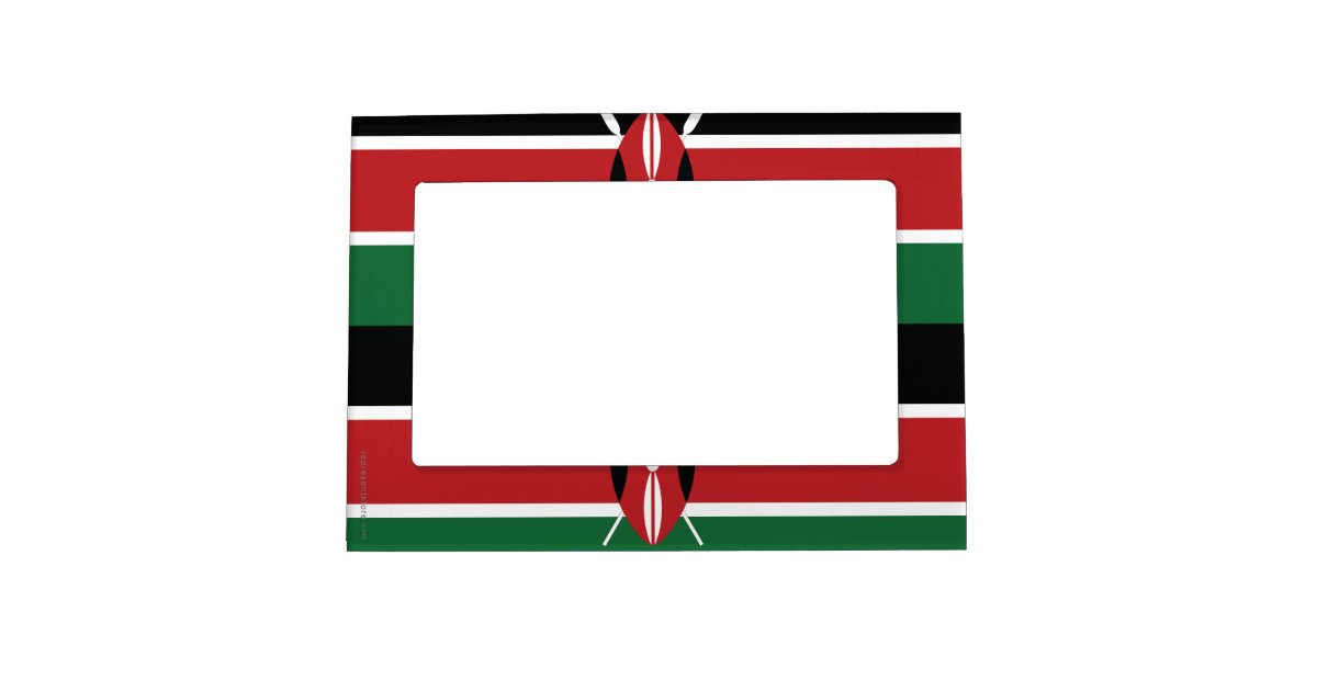 Kenya Plain Flag Frame Zazzle
