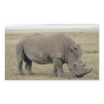 kenya rhino rectangle stickers