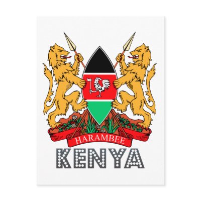 Kenyan Emblem Postcard by FlagStore