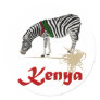 Kenyan "Wild ass" Red Series Round Stickers