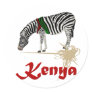 Kenyan "Wild ass" Red Series Round Stickers