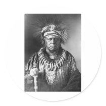 Keokuk ~ Sauk Chief 1847 Round Stickers