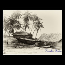 Kerala fishing village postcards