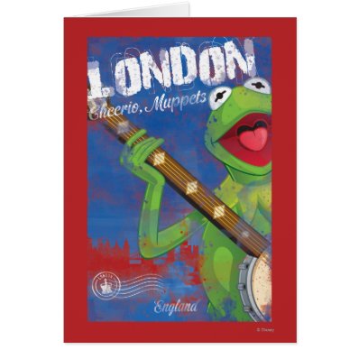 Kermit - London, England Poster Greeting Card