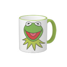 Kermit the Frog Cartoon Head Coffee Mug