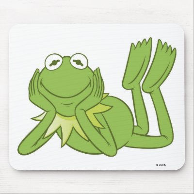 Kermit the Frog lying down Disney mousepads