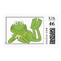 Kermit the Frog lying down Disney Postage Stamp