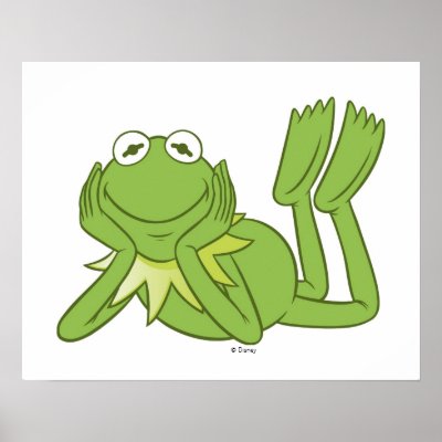 Kermit the Frog lying down Disney posters