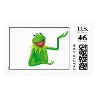 Kermit the Frog with his Mouth Open Disney stamp