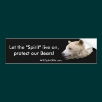 "Kermode (Spirit Bear) Wildlife Supporter Decal bumper stickers