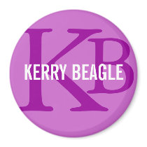 Kerry Beagle Breed Monogram Design Magnets