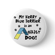 Kerry Blue Terrier Agility Dog buttons
