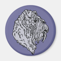 Kerry Blue Terrier Bust magnets