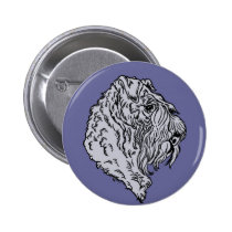 Kerry Blue Terrier Bust buttons