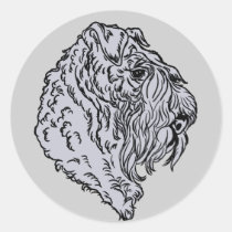 Kerry Blue Terrier Bust stickers