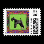Kerry Blue Terrier Postage Stamp stamps