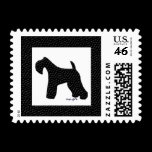 Kerry Blue Terrier Silhouette Stamp
