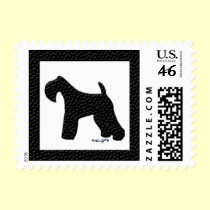 Kerry Blue Terrier Silhouette Stamp by dogart Kerry Blue Terrier Silhouette Stamp