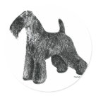 round_sticker - Kerry Blue Terrier