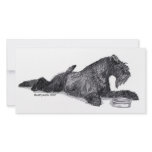 Kerry Blue Terrier with Bowl Custom Photo Card