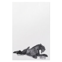 Kerry Blue Terrier with Bowl stationery