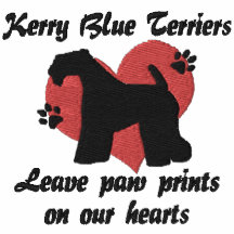 Kerry Blue Terriers Leave Paw Prints Embroidered Sweatshirt