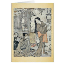 Kesa Gozen of the Heian Period by Torii, Kiyonaga Greeting Card
