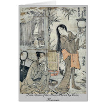 Kesa Gozen of the Heian Period by Torii, Kiyonaga Greeting Cards