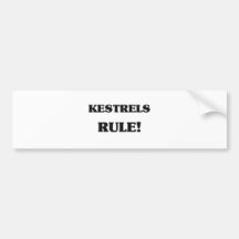 Kestrels Rule Bumper Stickers