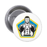 Kettlebell Exercise Weight Training Retro Pinback Buttons